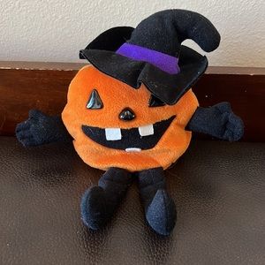 Vtg Halloween Beanie Boppers Stuffed Plush Pumpkin 1997 From 24K Company